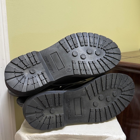 Valentino By Mario Valentino Womens Marti Leather Combat black Boots - Picture 8 of 9